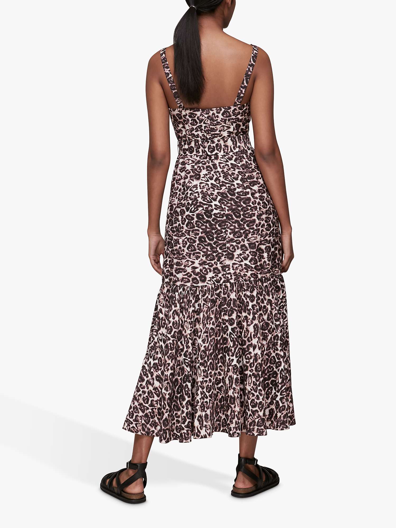 Buy Whistles Eleta Leopard Print Maxi Dress, Brown Online at johnlewis.com
