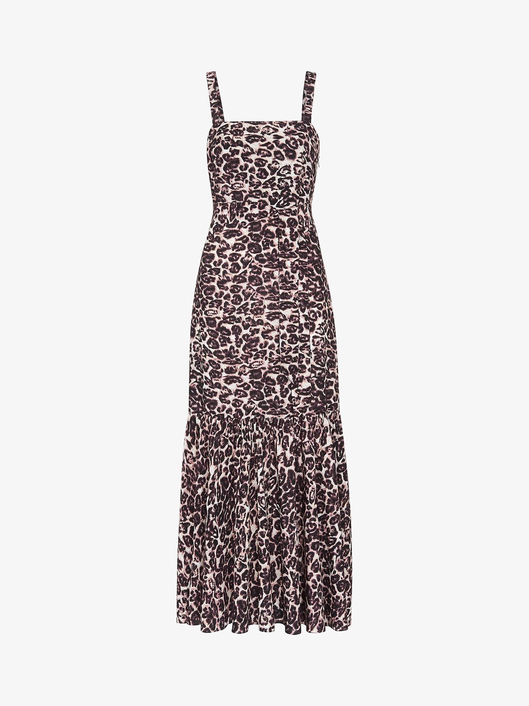 Buy Whistles Eleta Leopard Print Maxi Dress, Brown Online at johnlewis.com