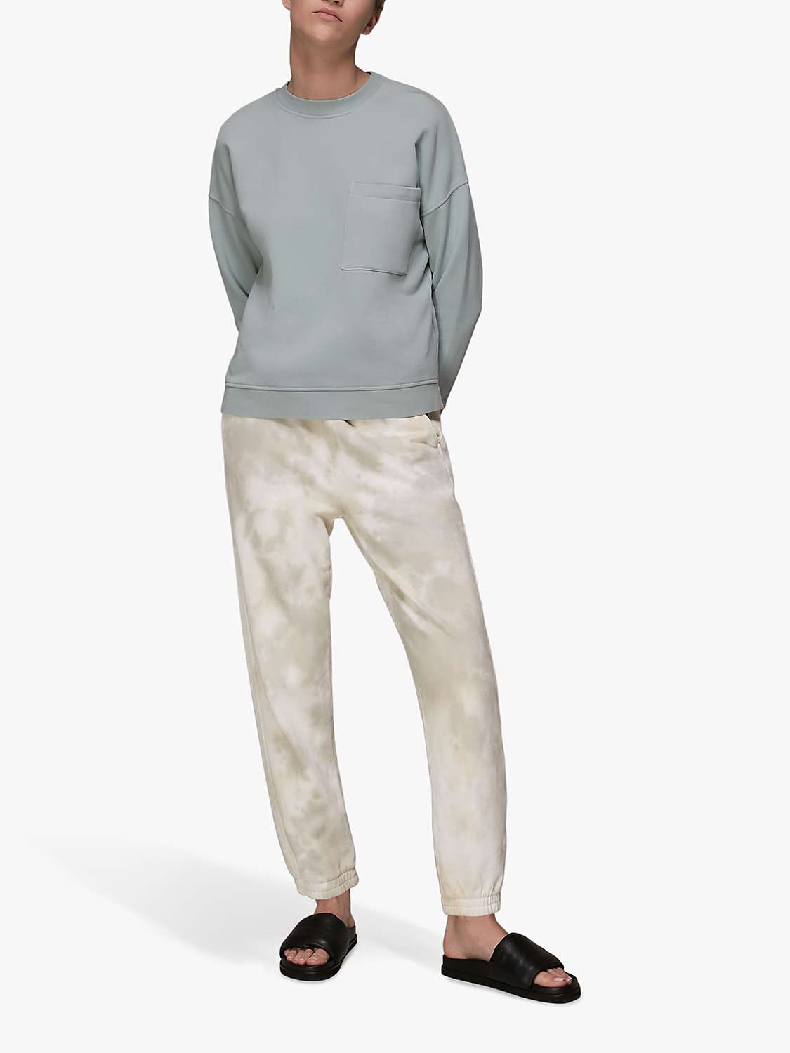 Buy Whistles Tie Dye Joggers, White/Beige Online at johnlewis.com