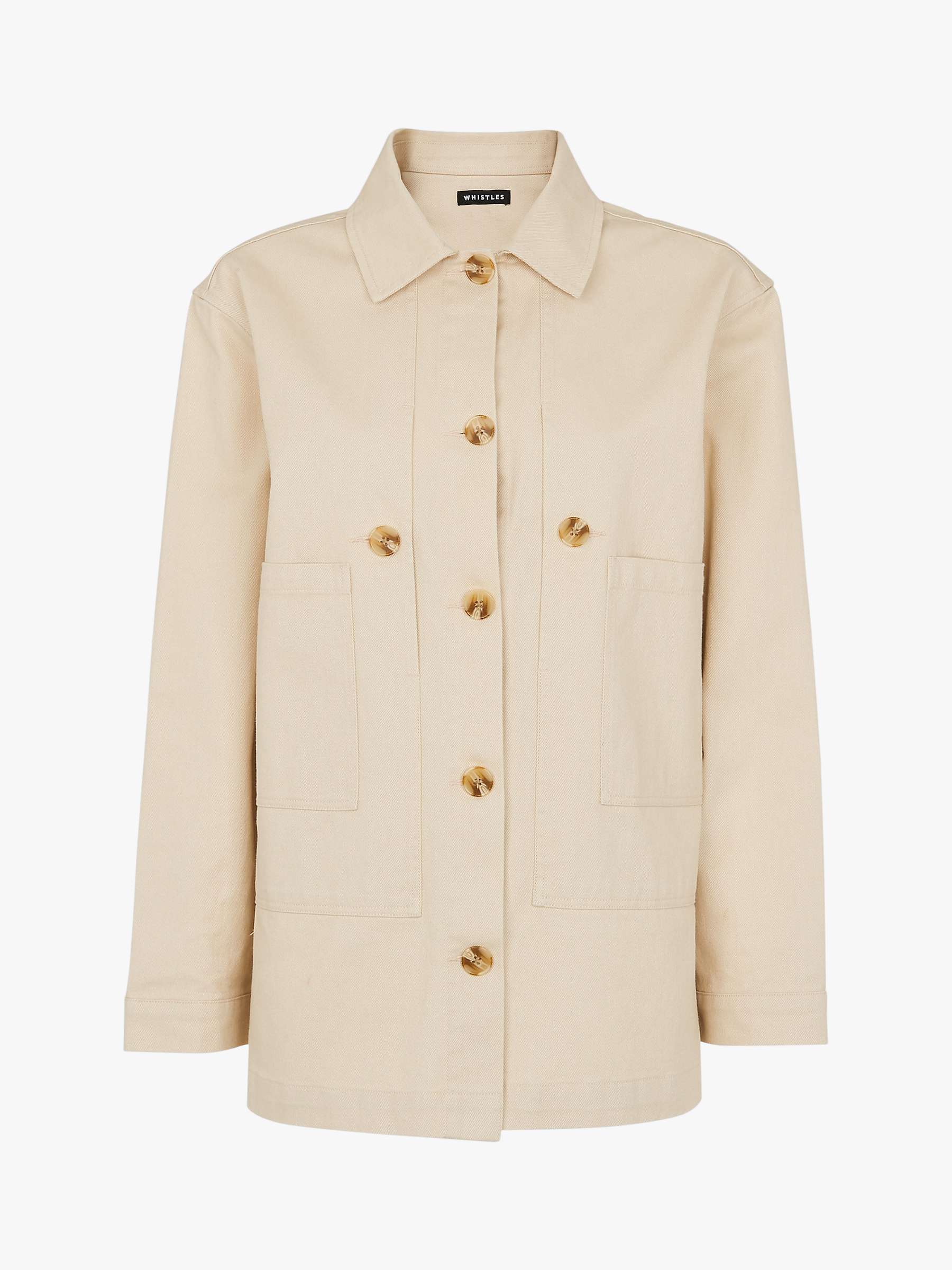 Whistles Casual Cargo Jacket, Neutral at John Lewis & Partners