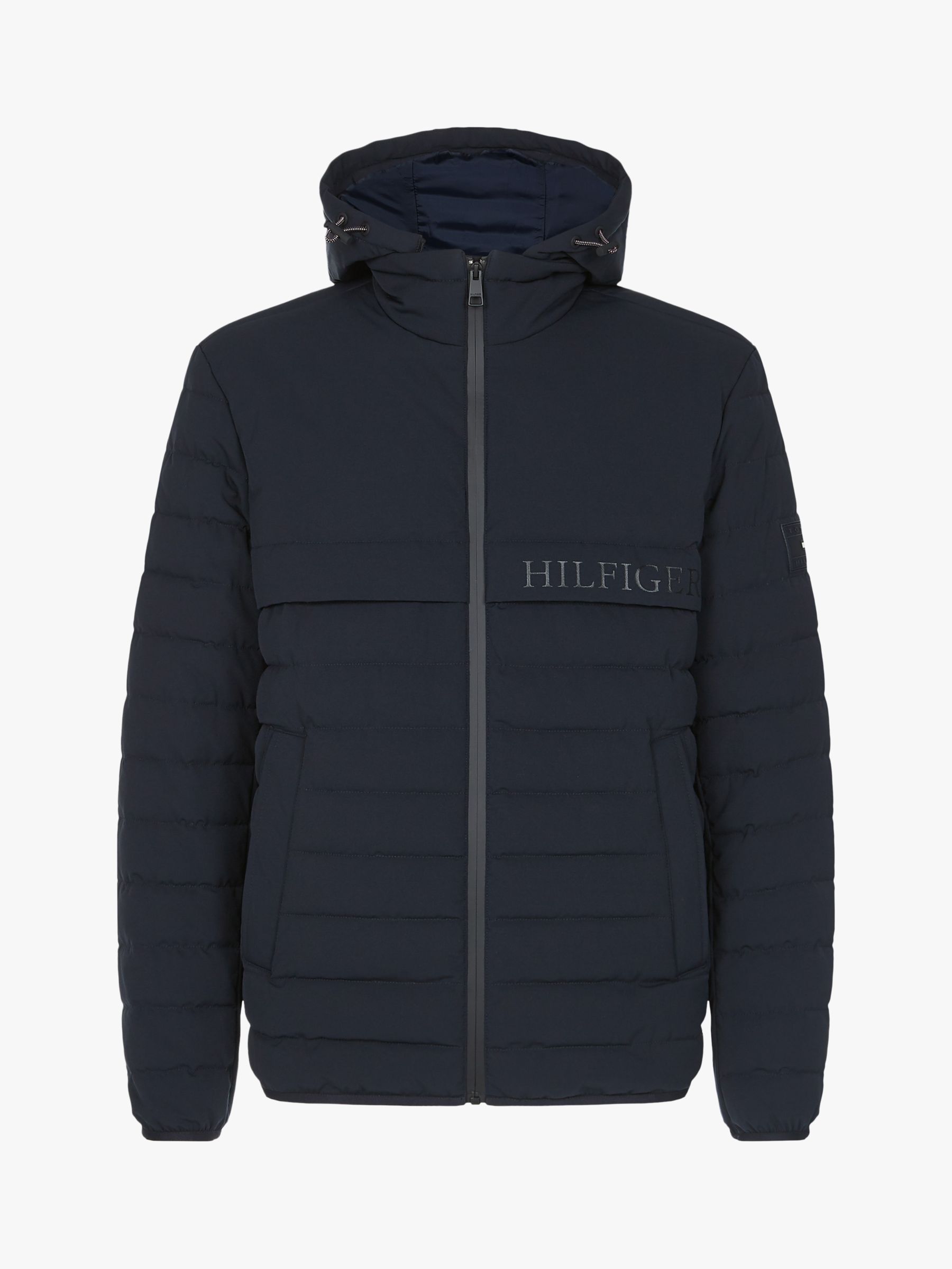 Tommy Hilfiger Stretch Padded Jacket, Desert Sky at John Lewis & Partners