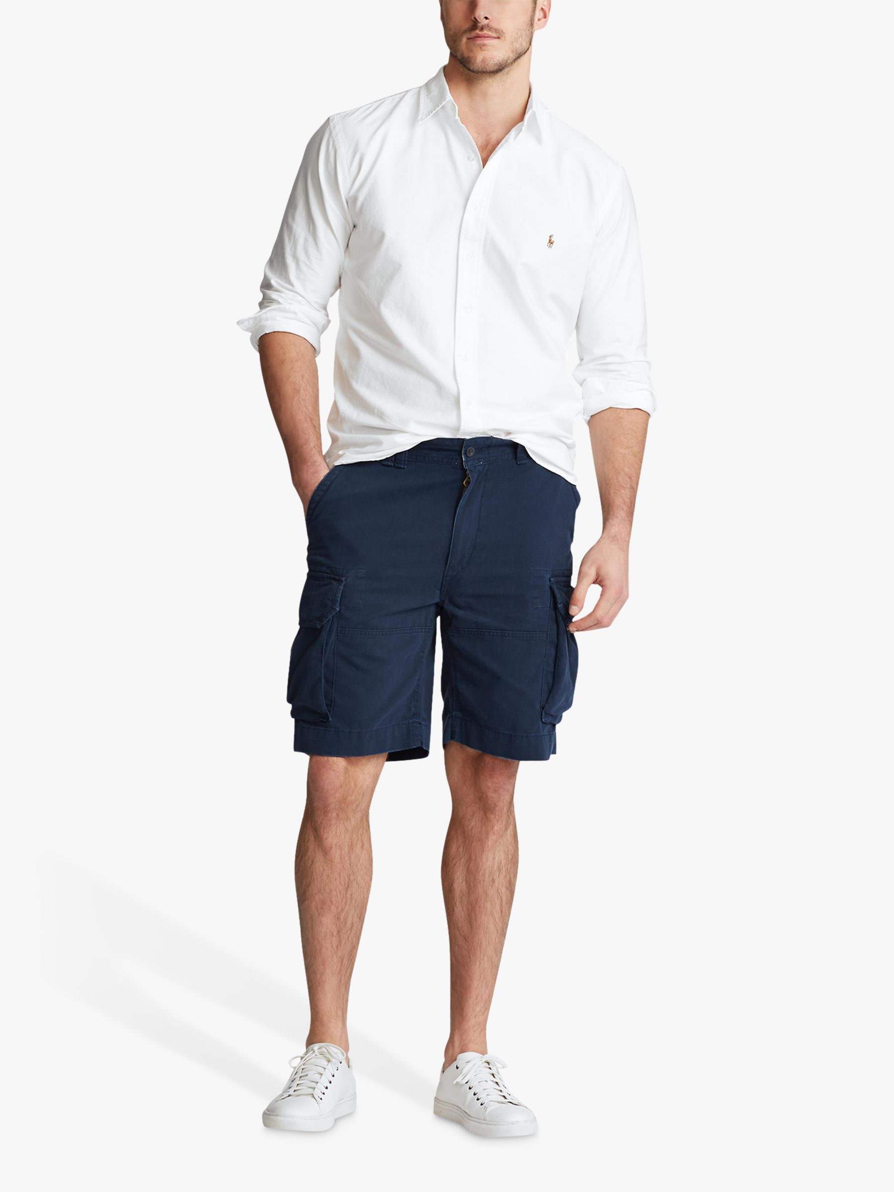 Polo Ralph Lauren Big & Tall Long Sleeve Shirt, White at John Lewis &  Partners