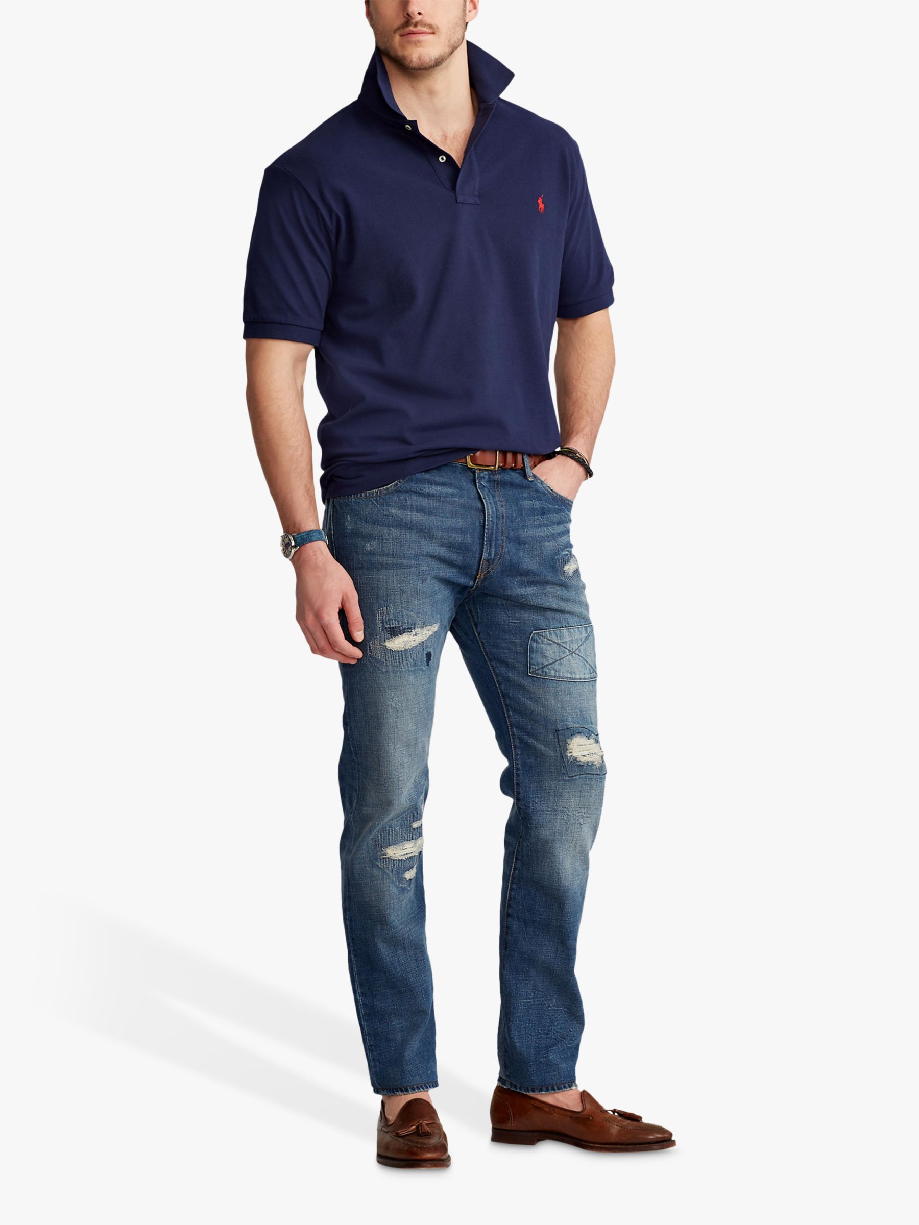 Polo Ralph Lauren Big & Tall Regular Fit Polo Shirt, Newport Navy, 1XB