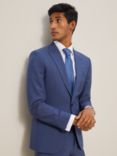 John Lewis & Partners Pin Dot Wool Tailored Suit Jacket, Blue
