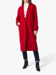 Hobbs Henrietta Cashmere Blend Long Coat, Red