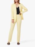 Hobbs Asher Linen Suit Trousers, Yellow