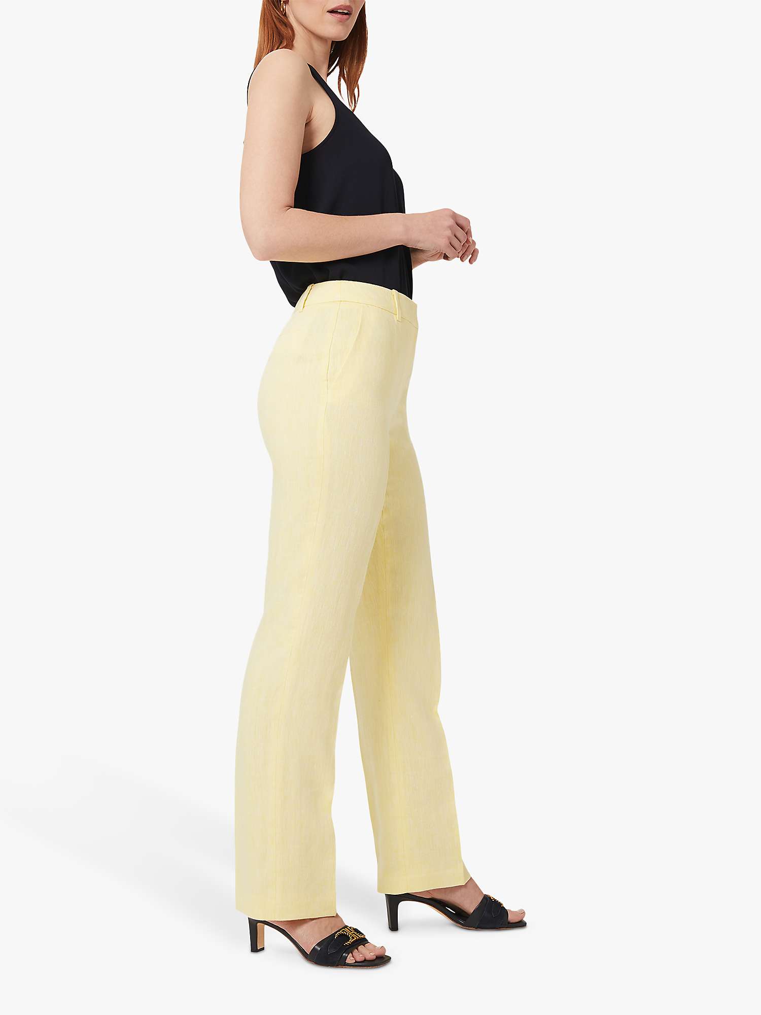 Buy Hobbs Asher Linen Suit Trousers, Yellow Online at johnlewis.com
