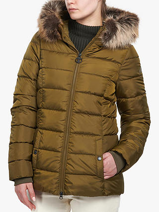Barbour Hailey Faux Fur Hood Quilted Jacket
