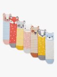 John Lewis & Partners Kids' Woodland Animal Socks, Pack of 7, Multi