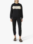 Calvin Klein Jeans Colour Block Monogram Sweatshirt, Black