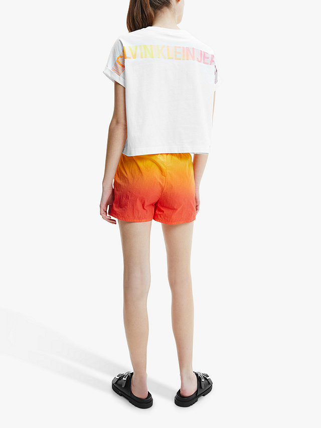 Calvin Klein Jeans Degrade Logo T-Shirt, Bright White, XS