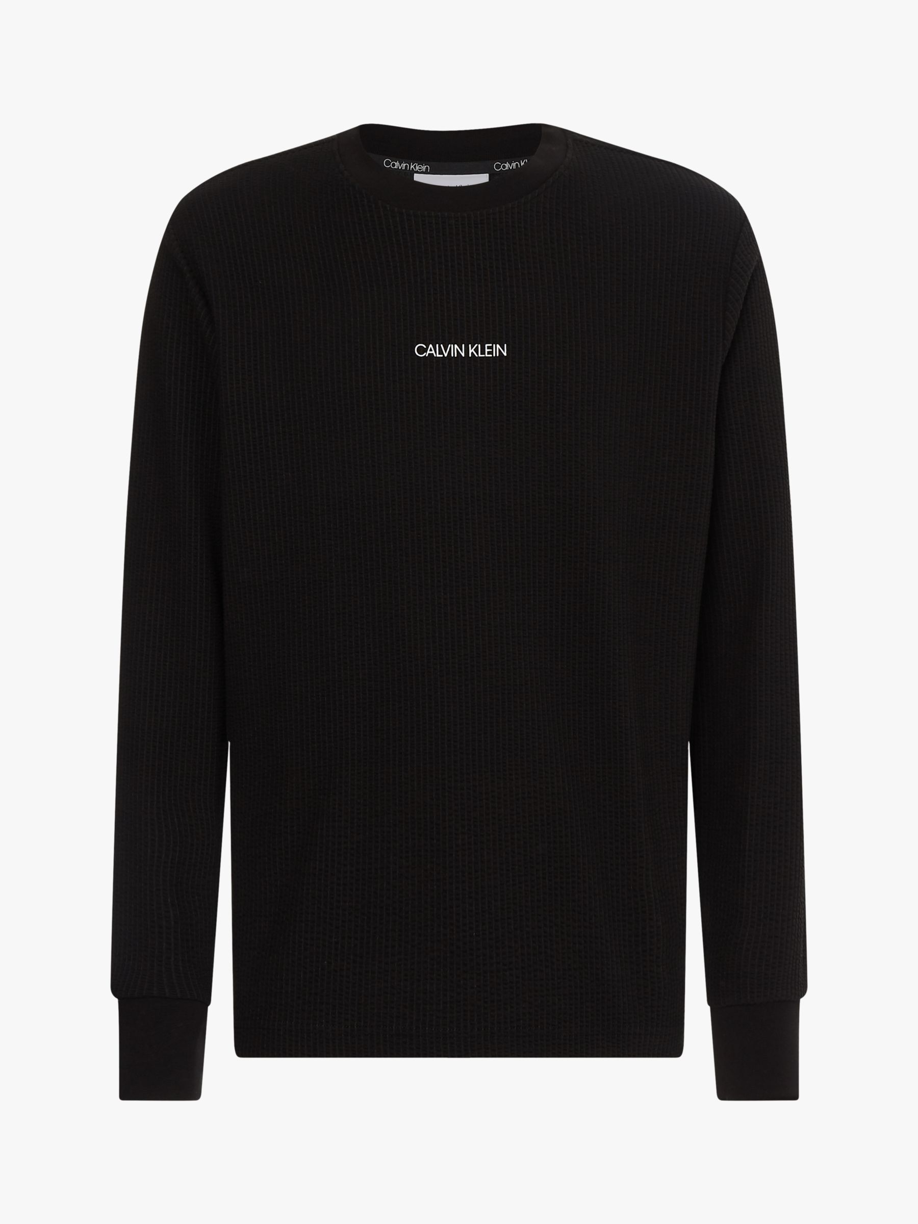 Calvin Klein Lightweight Logo Sweatshirt, CK Black M male 60% organic cotton, 40% polyester