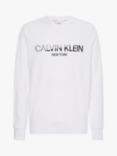 Calvin Klein New York Organic Cotton Crew Neck Sweatshirt, Bright White