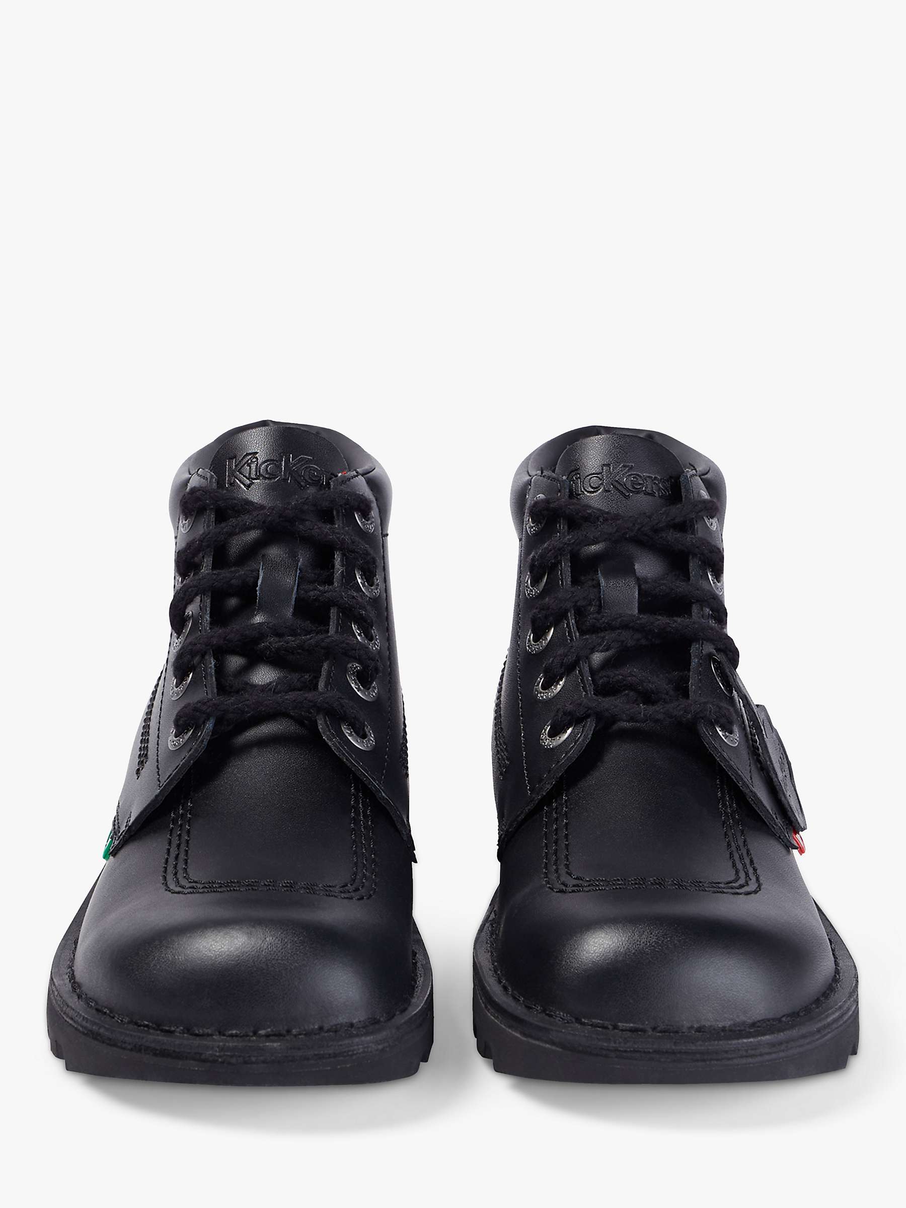 Buy Kickers Kick Hi Leather Boots, Black Online at johnlewis.com