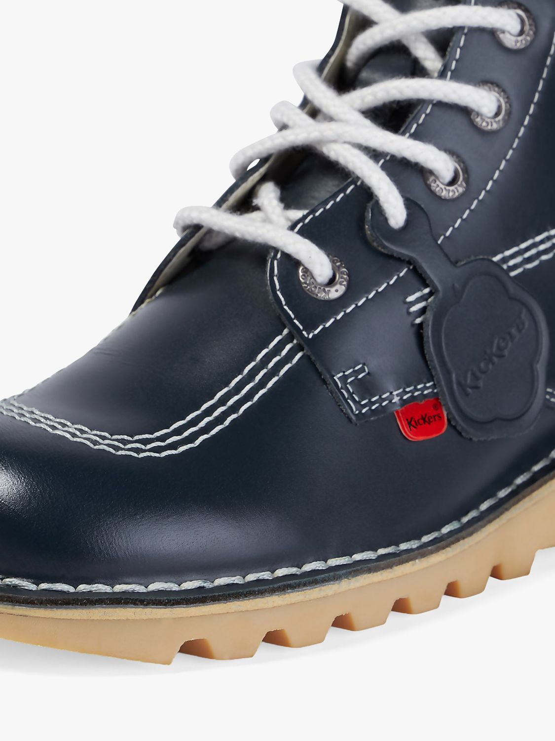 Kick Hi Leather Boots, Navy John Lewis & Partners