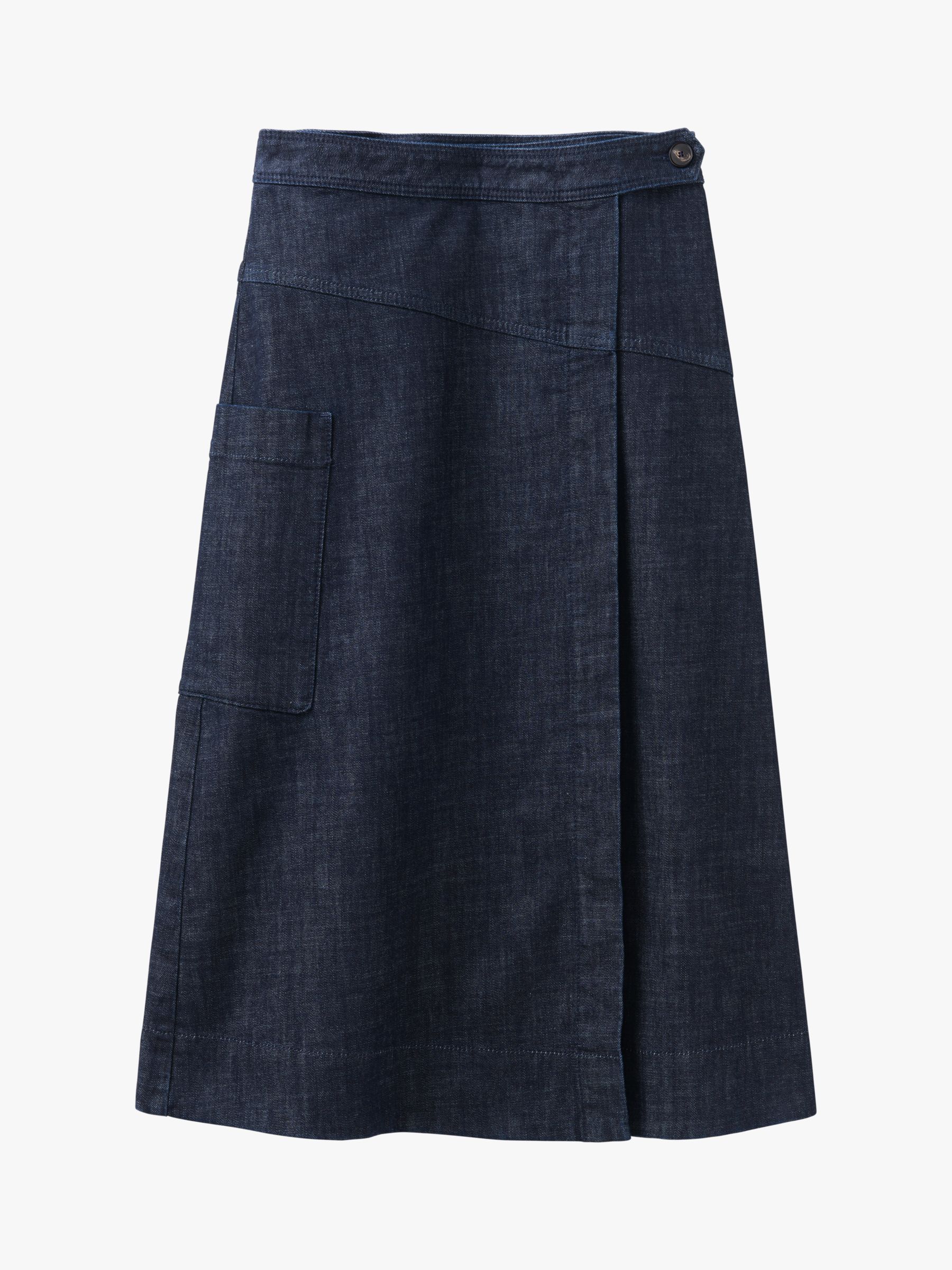 Toast Denim Wrap Skirt, Indigo at John Lewis & Partners