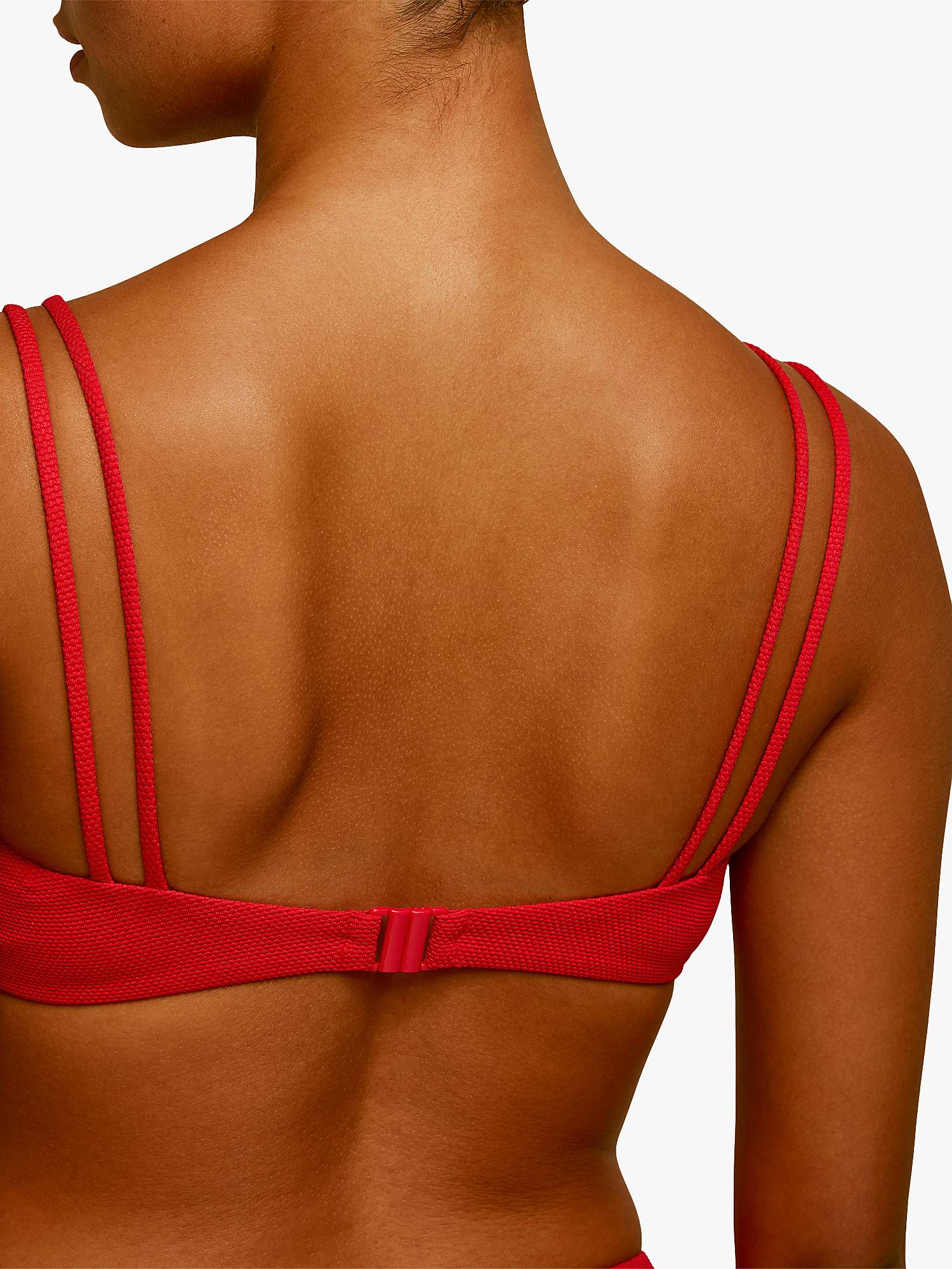Buy Whistles Double Strap Bikini Top, Red Online at johnlewis.com