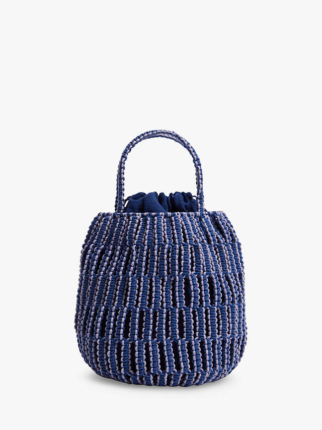 Mango Embolo Pouch Bag, Blue