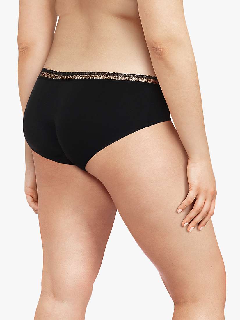 Buy Chantelle Life Graphic Lace Period Proof Hipster Knickers, Black Online at johnlewis.com