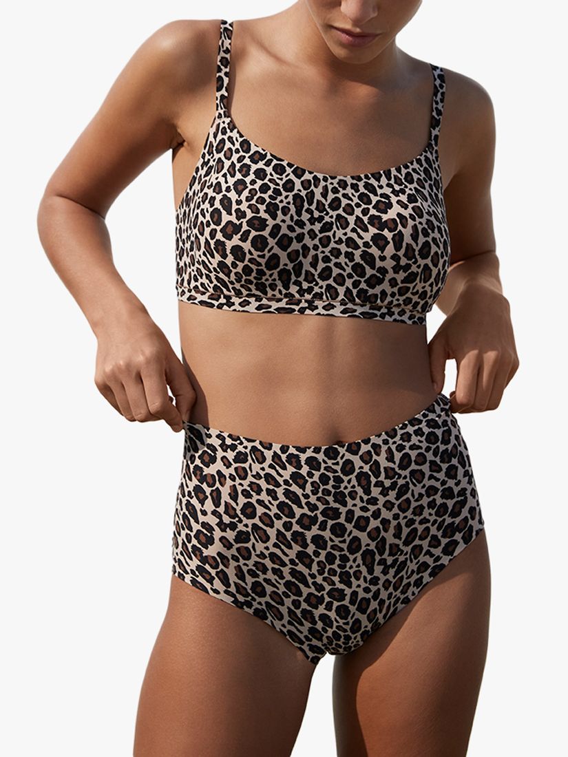 Chantelle Soft Stretch Leopard Print High Waisted Knickers at John Lewis &  Partners