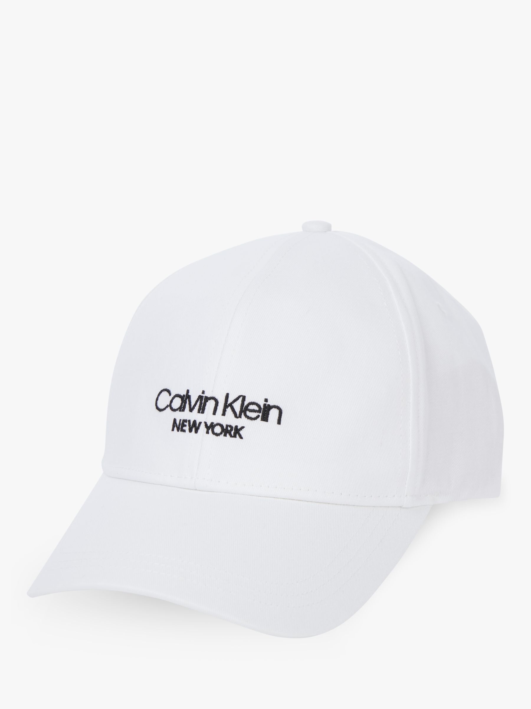 Calvin Klein Cotton Baseball Cap, One Size, White