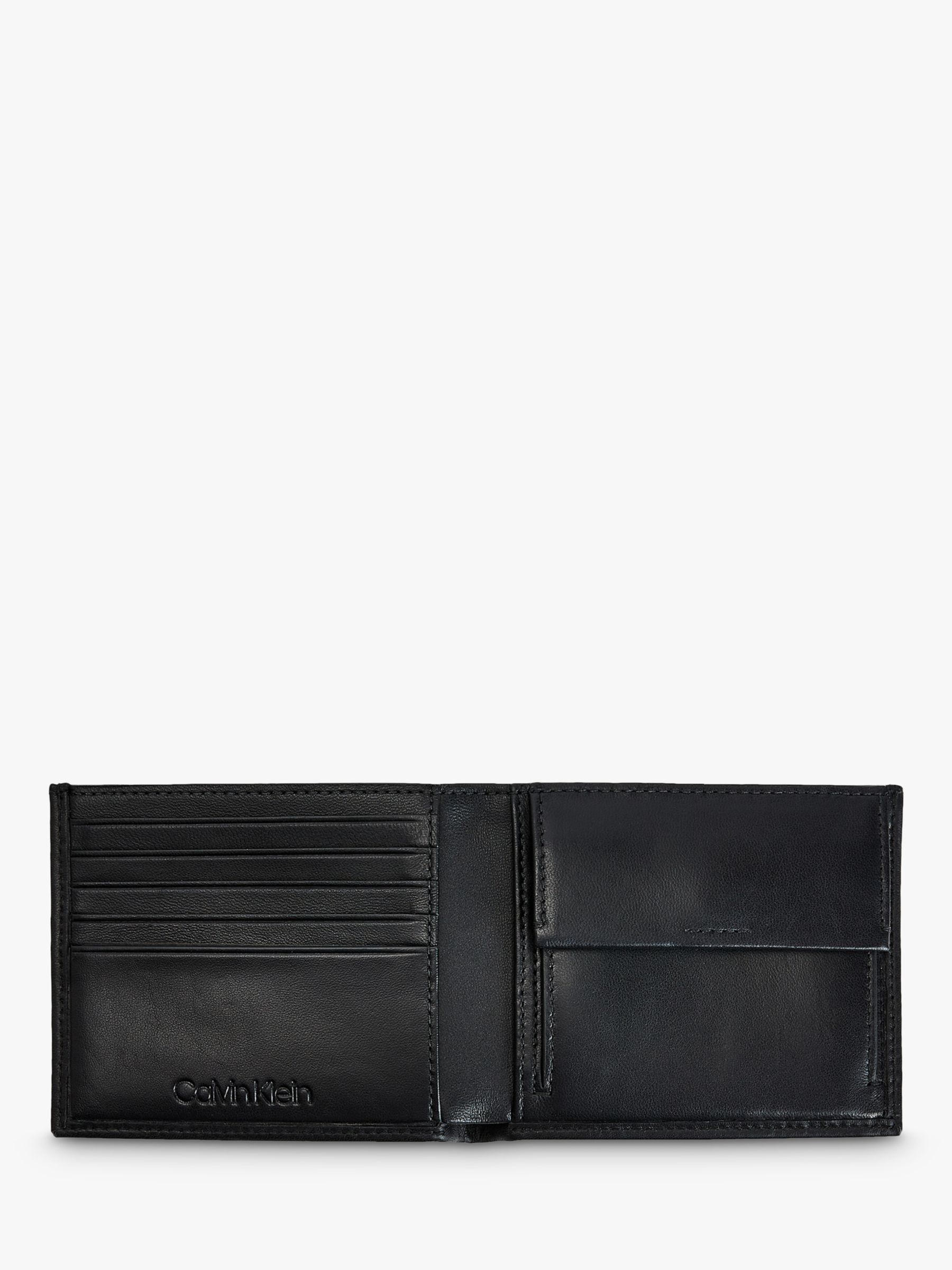 Calvin Klein RFID Blocking Leather Billfold Wallet, Black at John Lewis ...