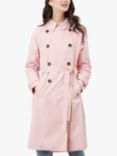 Joules Evita Double Breasted Trench Coat, Pink