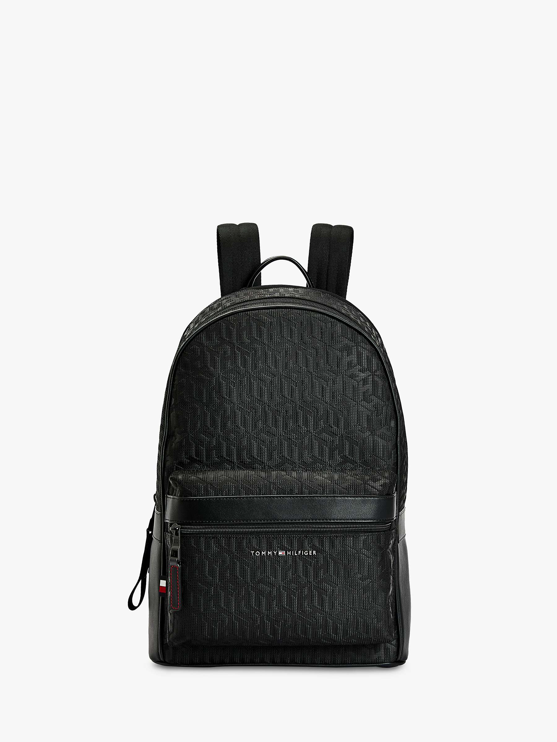 Buy Tommy Hilfiger Elevated Monogram Logo Backpack, Black Online at johnlewis.com