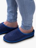 totes Quilted Mule Slippers, Blue