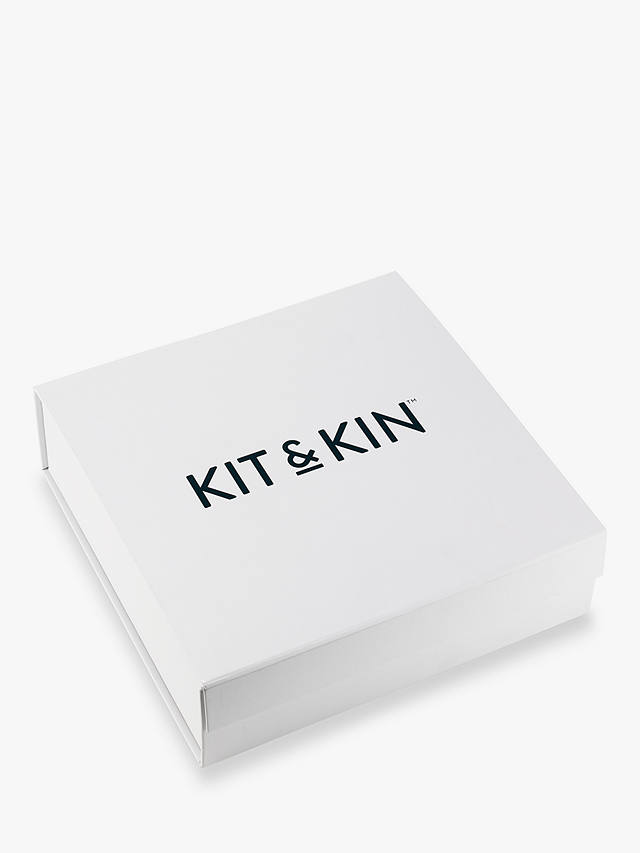 Kit & Kin Baby Organic Cotton Fox & Plain Romper, Pack of 2, Multi/Grey