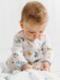 Kit & Kin Baby Organic Cotton Alpha Sleepsuit & Bunny Cardigan Set