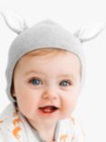Kit & Kin Baby Bunny Hat & Blanket Gift Set, Grey/White