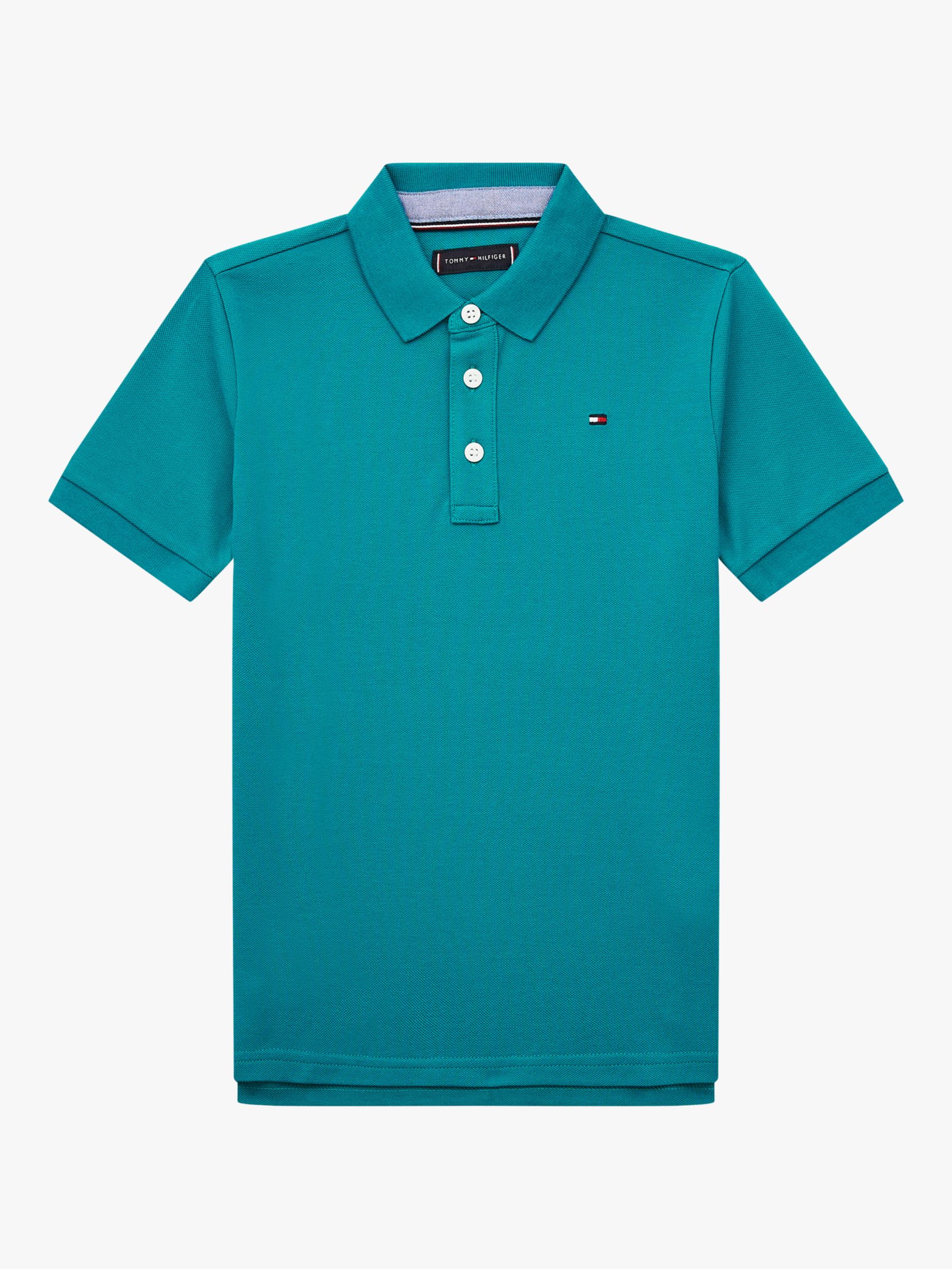 Tommy Hilfiger Kids' Essential Polo Shirt, Teal, 3 years