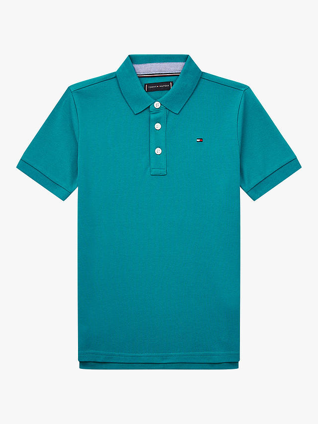 Tommy Hilfiger Kids' Essential Polo Shirt, Teal