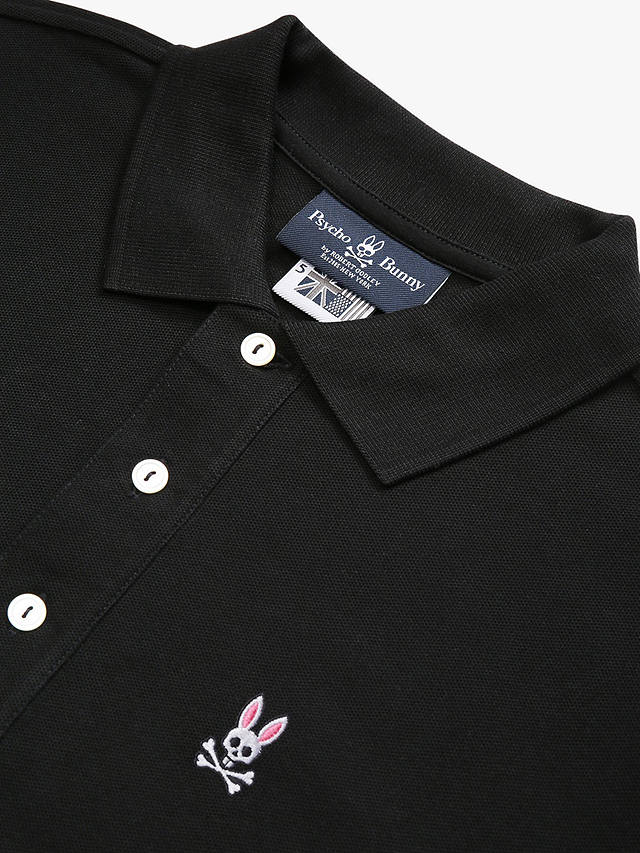 Psycho Bunny Classic Long Sleeve Pique Polo Shirt, Black at John Lewis ...
