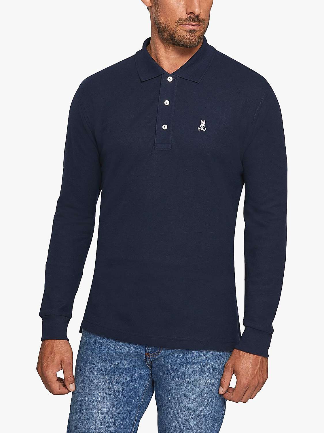 Buy Psycho Bunny Classic Long Sleeve Pique Polo Shirt Online at johnlewis.com