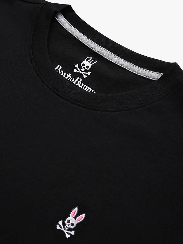 Psycho Bunny Classic Logo Crew Neck Pima Cotton T-Shirt, Black