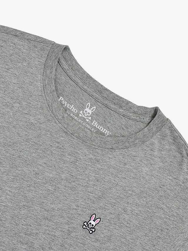 Psycho Bunny Classic Logo Crew Neck Pima Cotton T-Shirt, Grey Heather