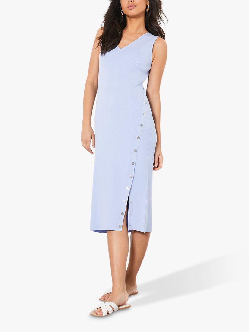 Mint Velvet Column Midi Dress, Powder Blue