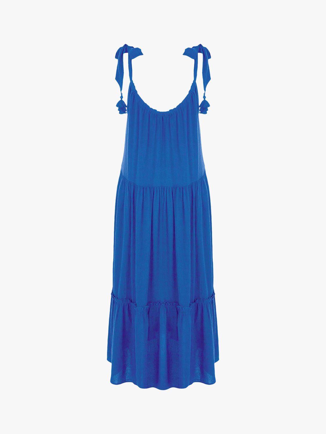 Mint Velvet Tiered Maxi Dress, Blue at John Lewis & Partners