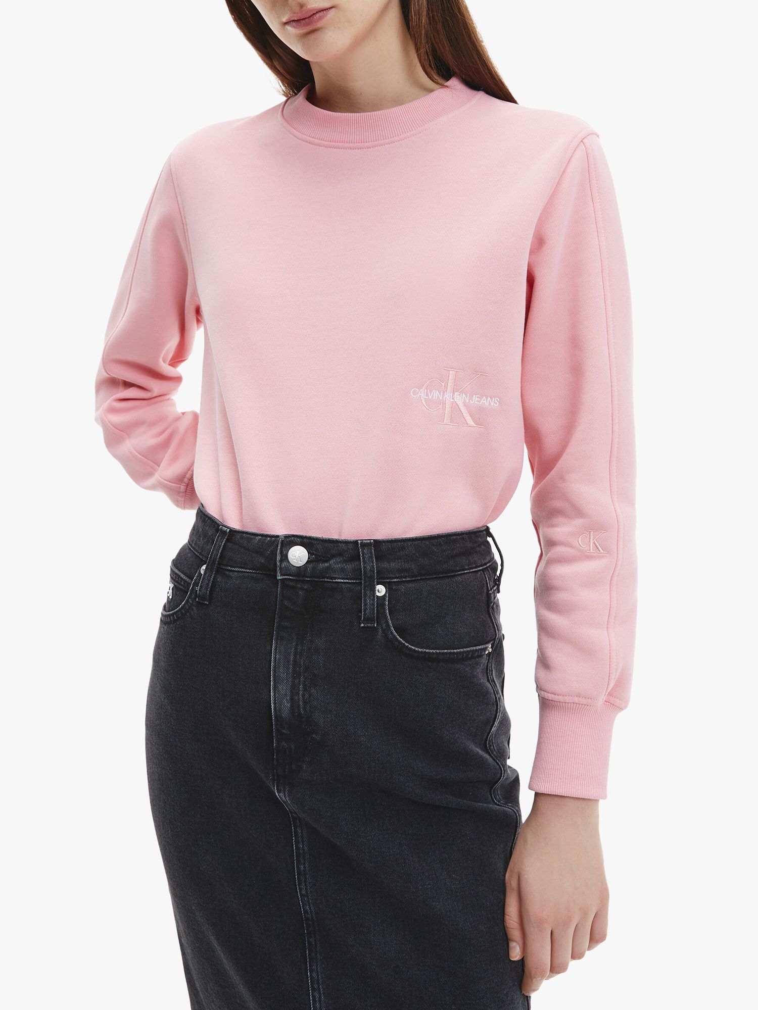 Calvin Klein Jeans Crew Neck Sweatshirt, Soft Berry