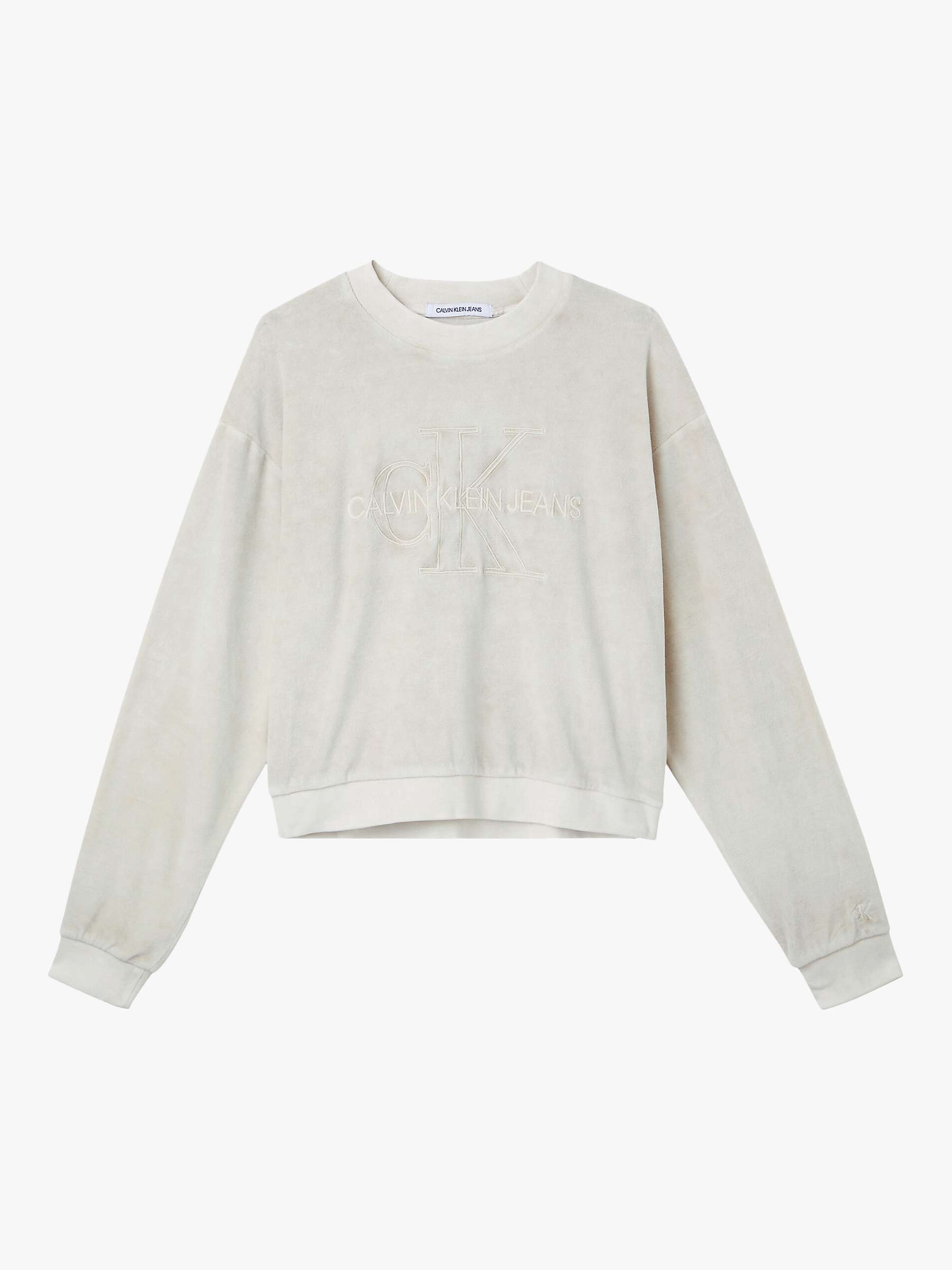 Buy Calvin Klein Jeans Washed Velvet Sweatshirt Online at johnlewis.com
