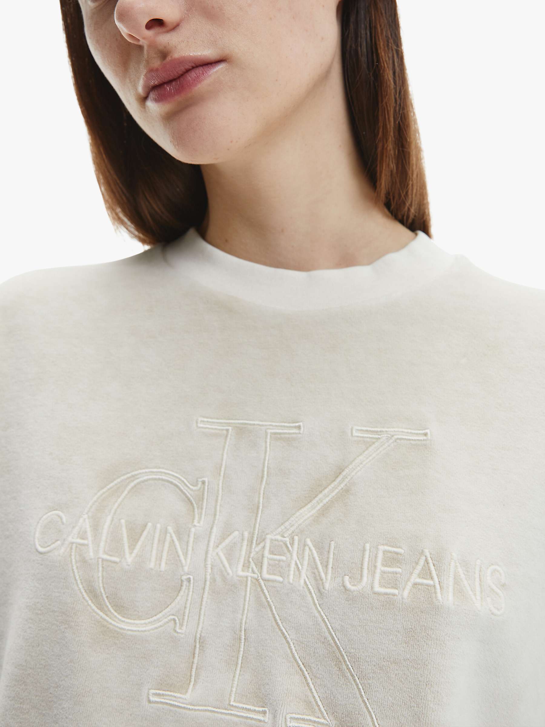 Buy Calvin Klein Jeans Washed Velvet Sweatshirt Online at johnlewis.com