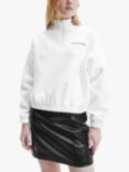 Calvin Klein Jeans Vertical Half Zip Sweatshirt, Bright White