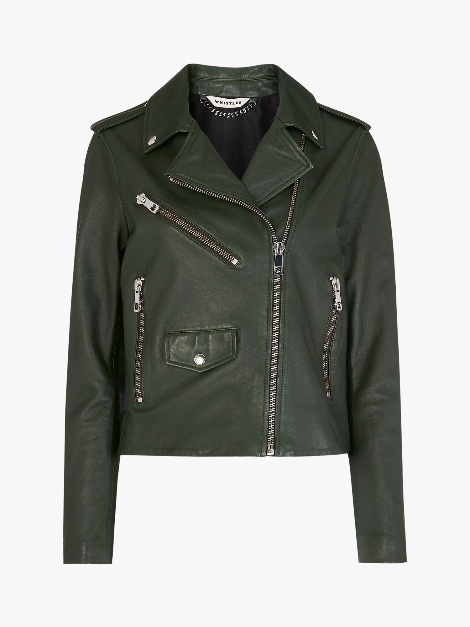 Whistles Agnes Leather Biker Jacket