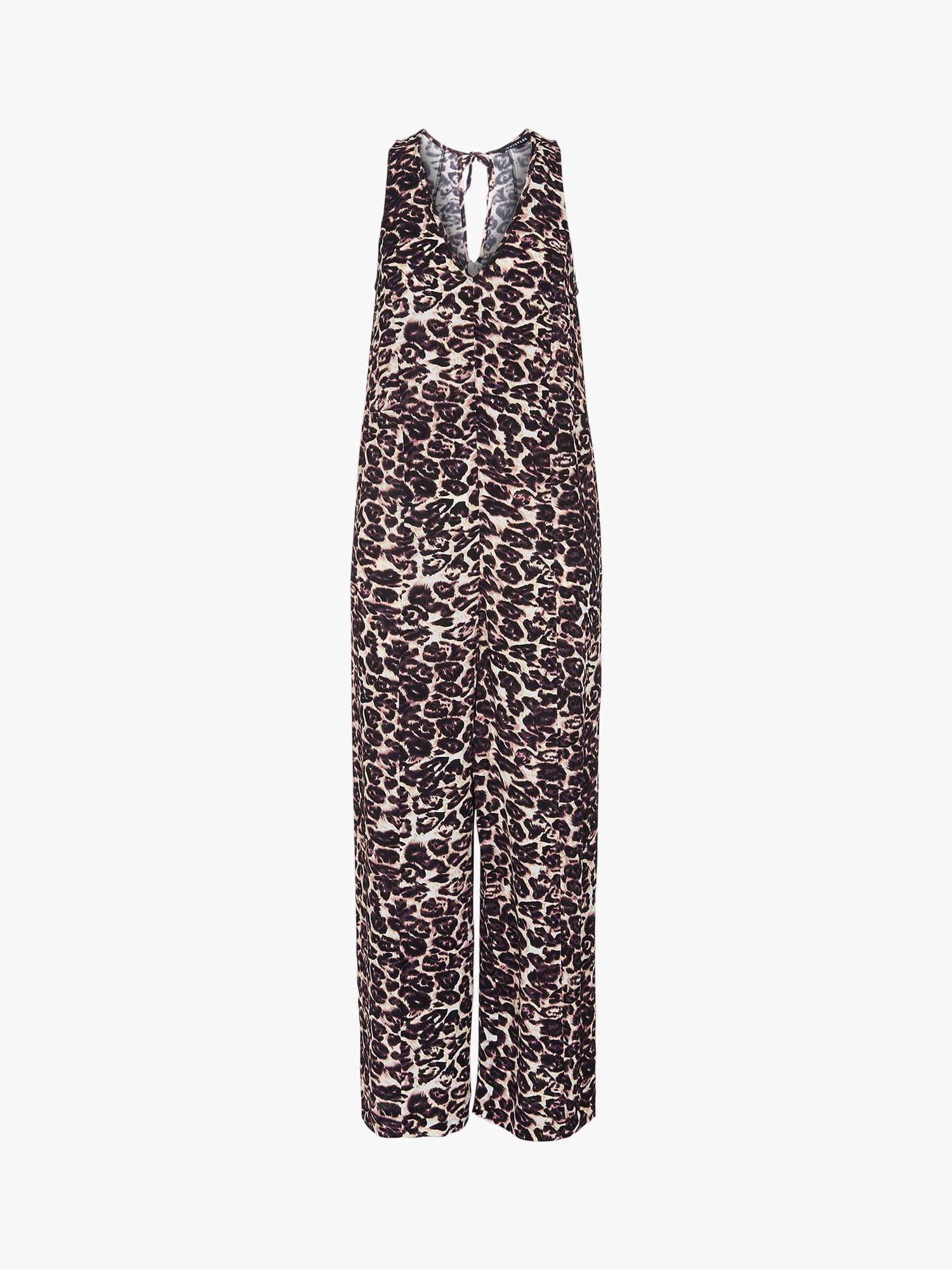 Whistles Leopard Print V Neck Jumpsuit Multi At John Lewis And Partners 4948