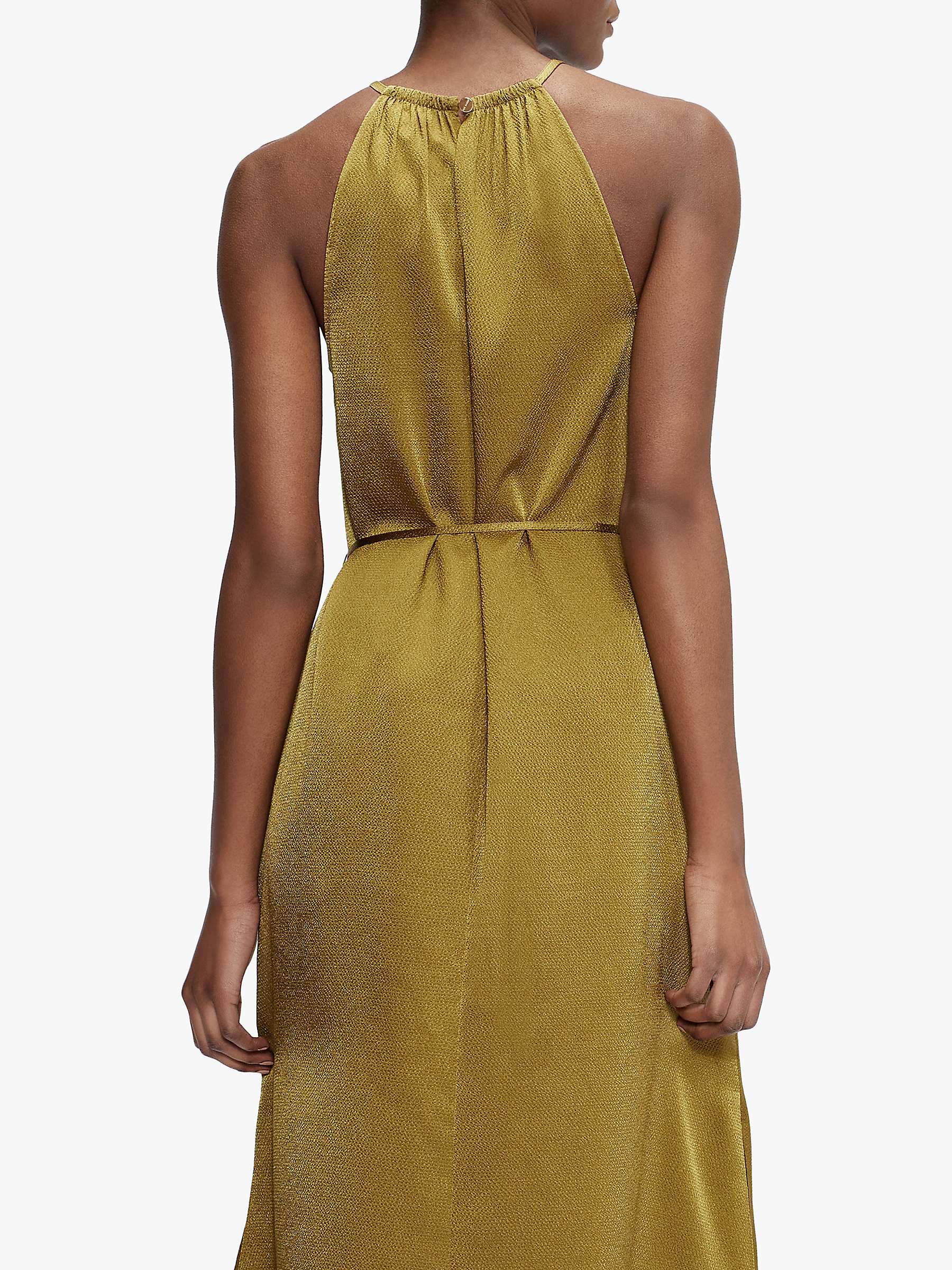 Buy Ted Baker Halterneck Midi Dress, Khaki Online at johnlewis.com
