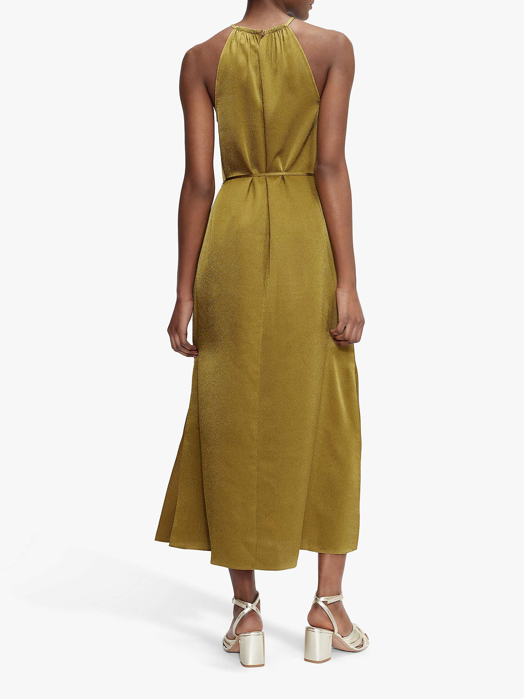 Buy Ted Baker Halterneck Midi Dress, Khaki Online at johnlewis.com