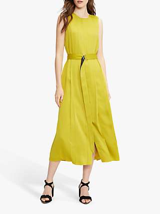 Ted Baker Pleated Midi Dress, Yellow