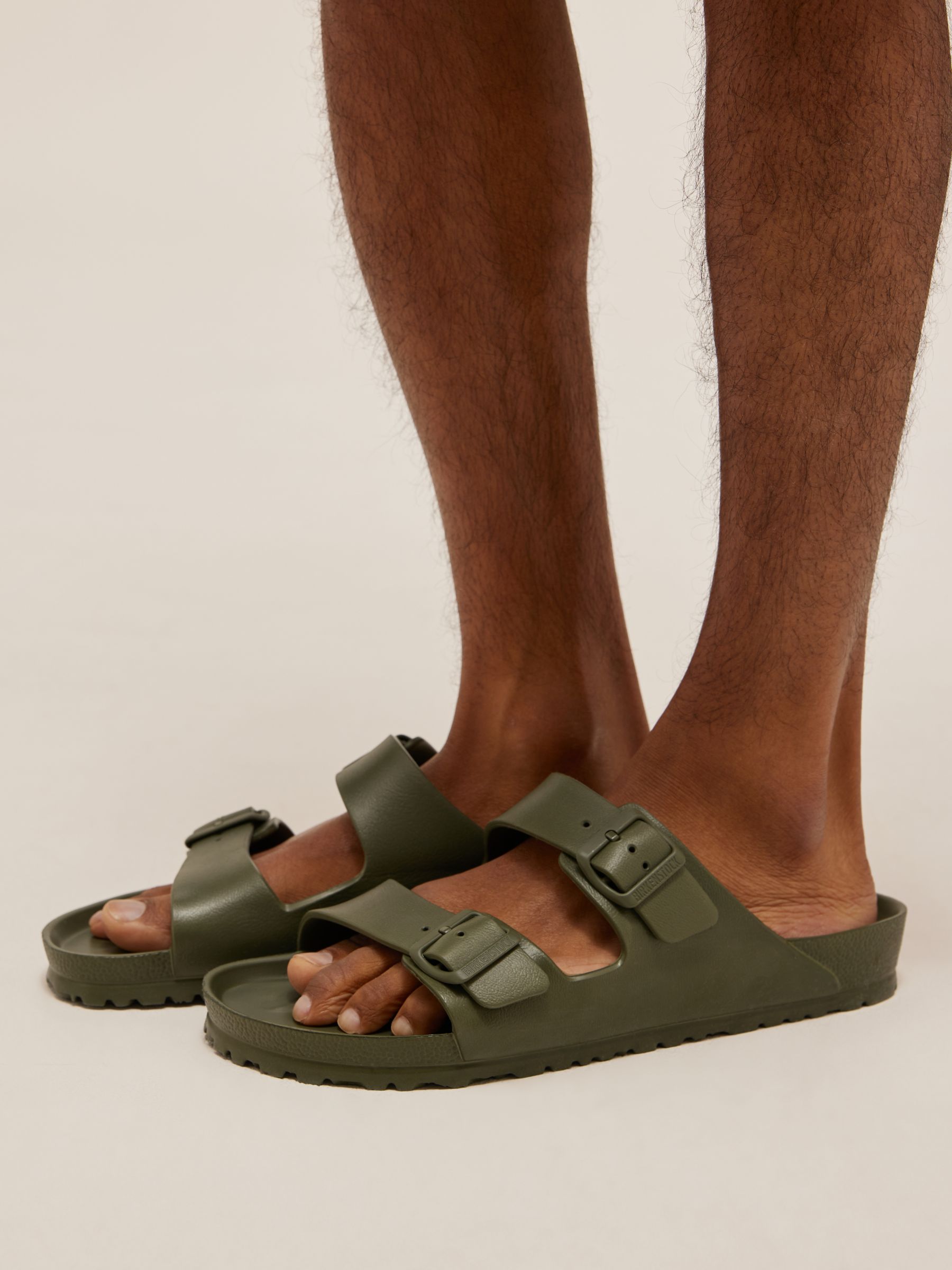 Buy Birkenstock Arizona EVA Double Strap Sandals, Khaki Online at johnlewis.com